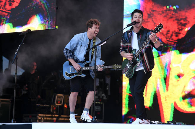 Jonas Brothers and Busted performing on stage at Capital’s Summertime Ball 2019