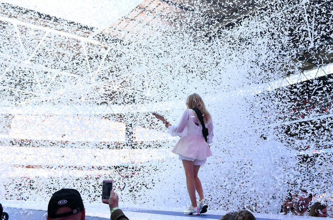 Ellie Goulding performing on stage at Capital’s Summertime Ball 2019