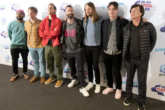 Maroon 5 on the red carpet at Capital’s Summertime Ball 2019