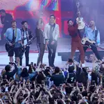 Jonas Brothers and Busted performing on stage at Capital’s Summertime Ball 2019