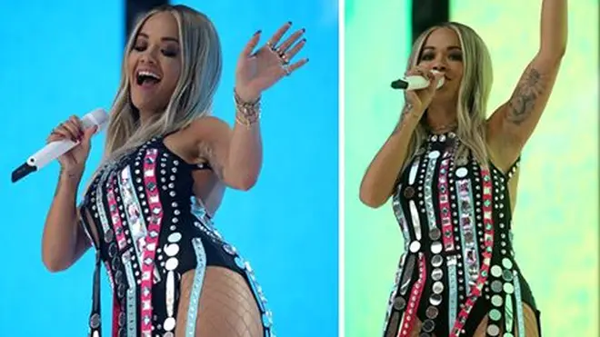 Rita Ora looked exceptional on stage at the Summertime Ball