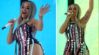 Rita Ora looked exceptional on stage at the Summertime Ball