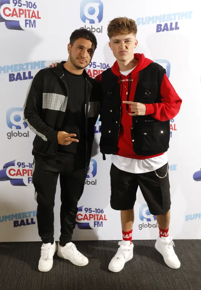 Jonas Blue and Hrvy arriving at Capital's Summertime Ball 2019
