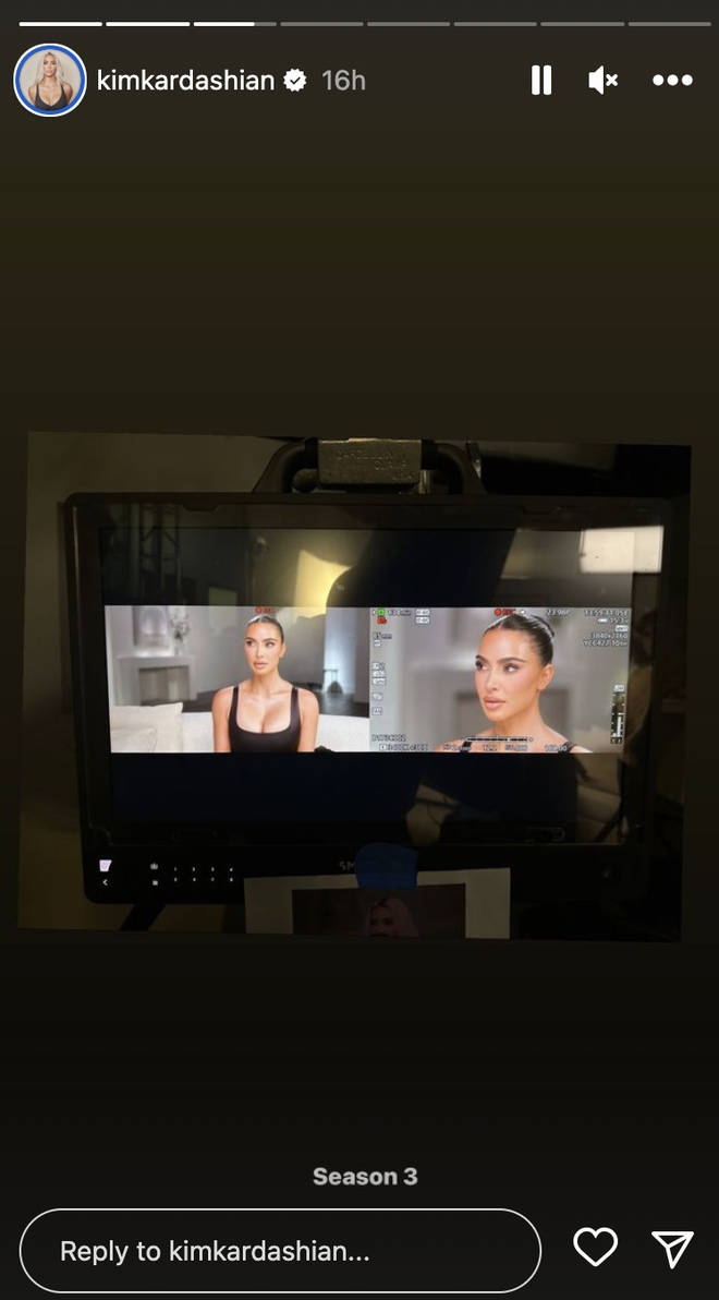 Kim Kardashian shared a glimpse of season 3 filming