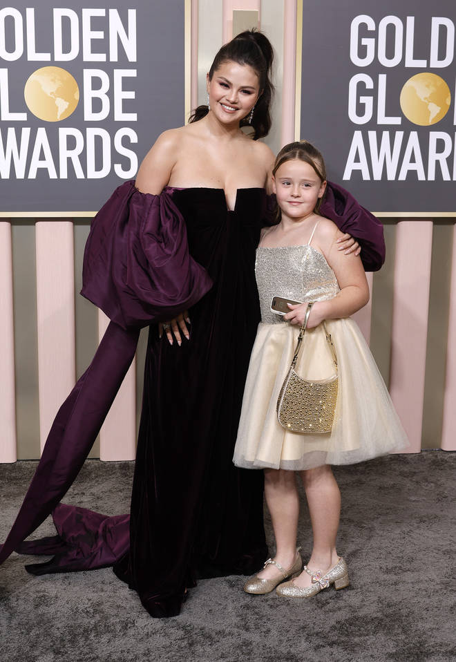 Selena Gomez and her nine-year-old half-sister Gracie Teefey