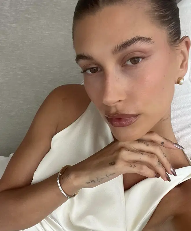 Hailey Bieber has micro tattoos on her hands