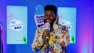Khalid impersonated Ariana Grande backstage at the #CapitalSTB