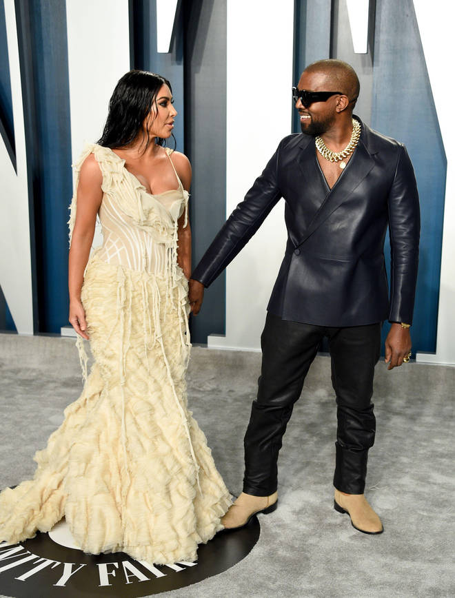 Kim Kardashian attended the 2020 Oscars Vanity Fair afterparty with her then-husband Kanye West