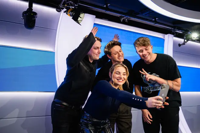 Niall Horan with the Capital Breakfast team