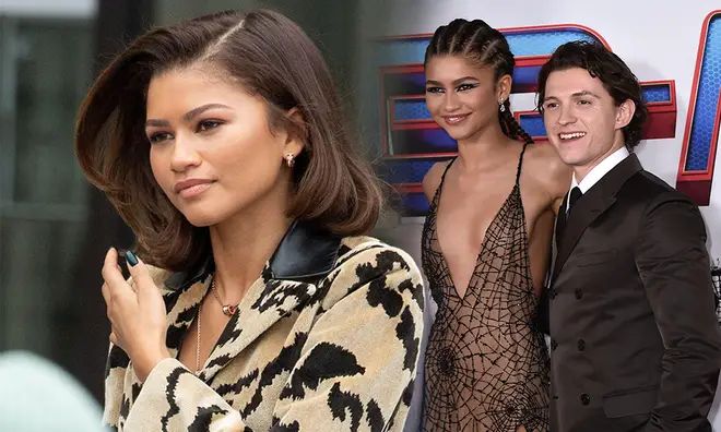 Zendaya was seen wearing a ring engraved with boyfriend Tom Holland's initials