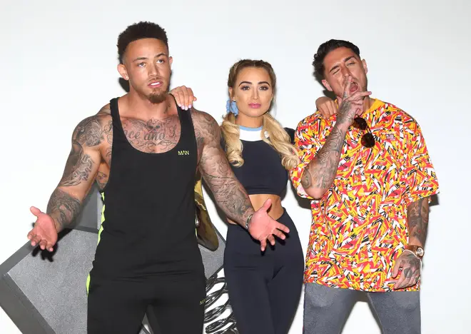 Georgia Harrison and Stephen Bear (R) met in 2018 before they began dating