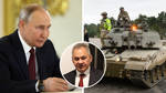 Putin, Challenger II tank and Sergei Shiogu