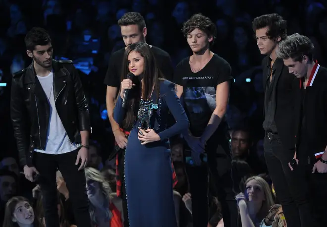 Selena Gomez and One Direction at the 2013 MTV Video Music Awards