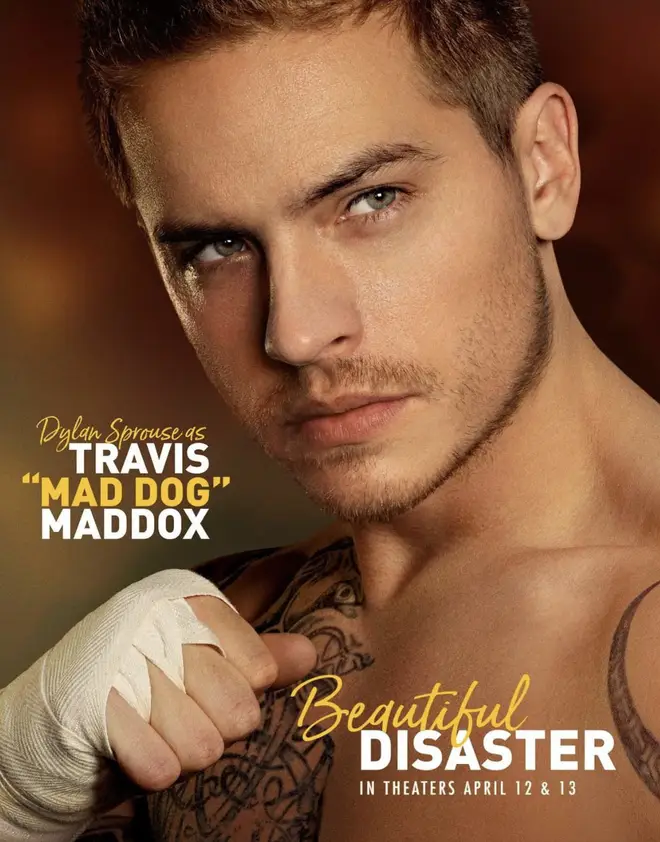 Dylan Sprouse plays Travis Maddox in Beautiful Disaster
