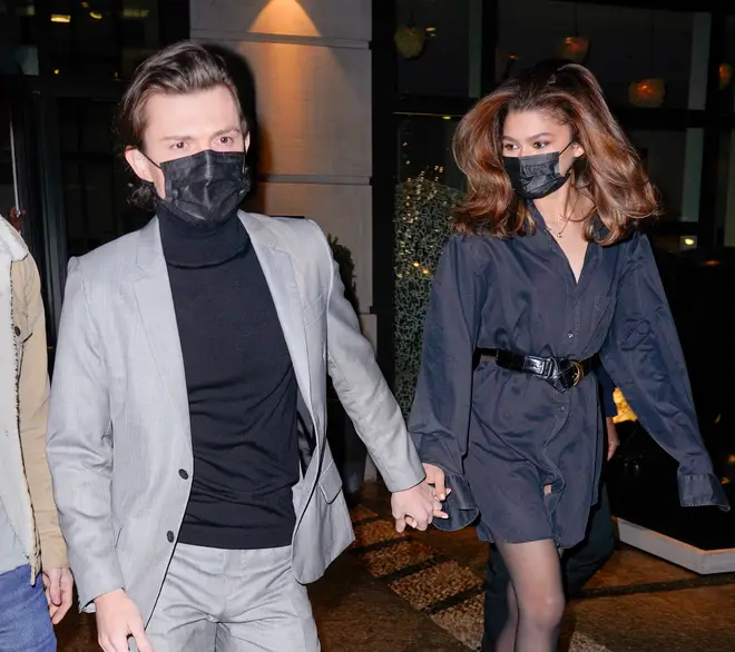 Tom Holland and Zendaya during a date night in February 2022