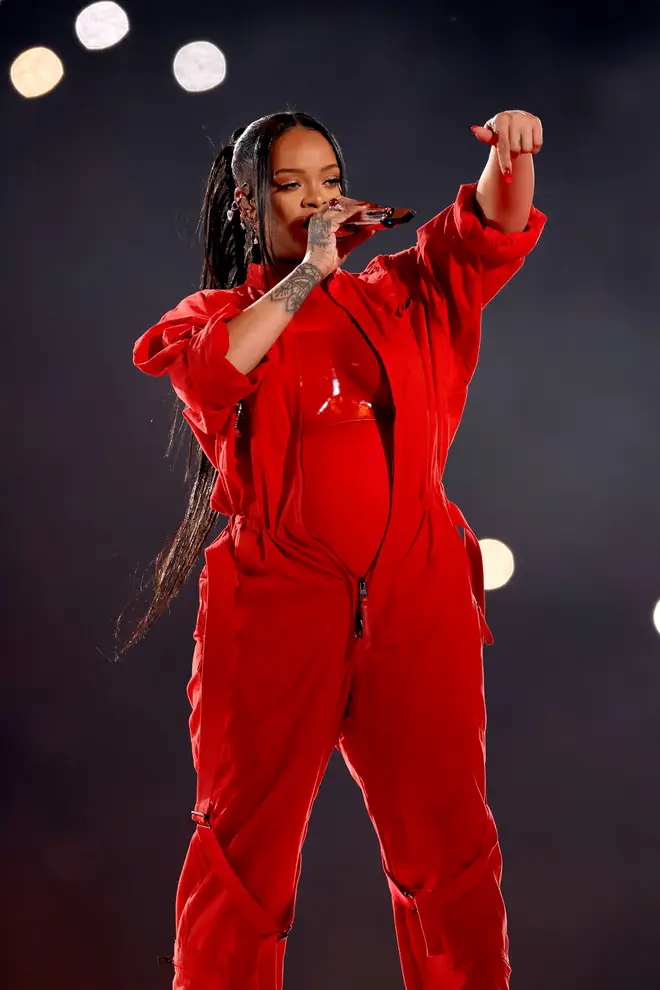 Rihanna confirmed her second pregnancy during the Super Bowl halftime show