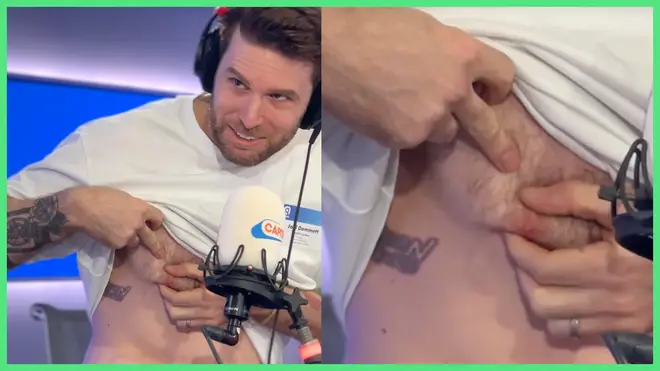 Joel Dommett milks his own nipples