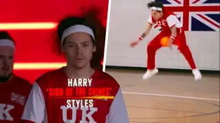 Harry Styles was hit by Michelle Obama in a game of dodgeball