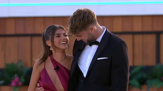 Tom Clare and Samie Elishi came in third place on winter Love Island 2023