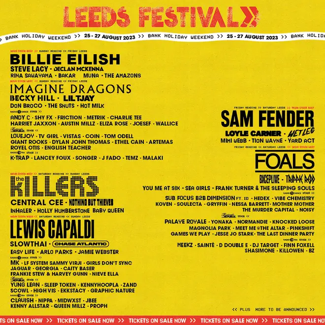 The full Leeds festival line-up