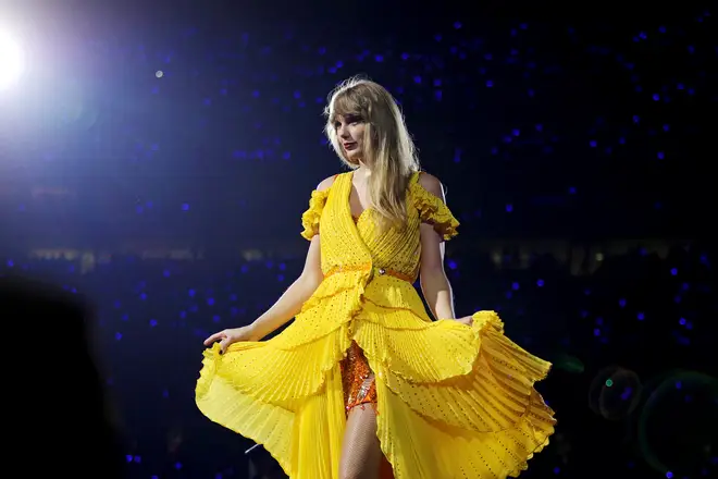 Taylor debuted a bright yellow version