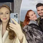 Lindsay Lohan has treated fans to a glowy baby bump selfie