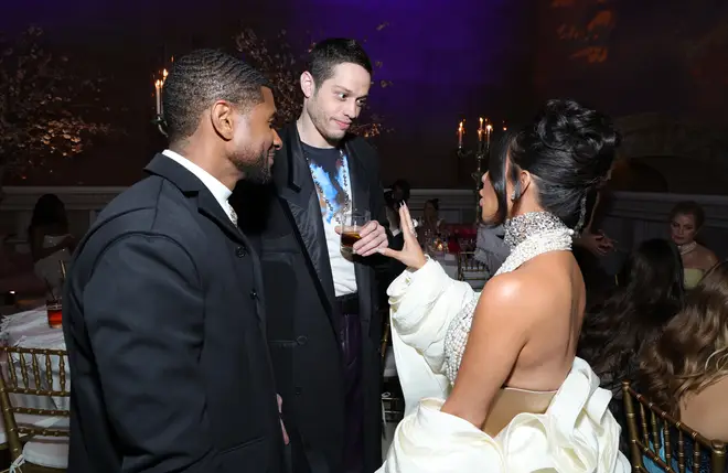 Exes Pete Davidson and Kim Kardashian caught up inside of the Met Gala