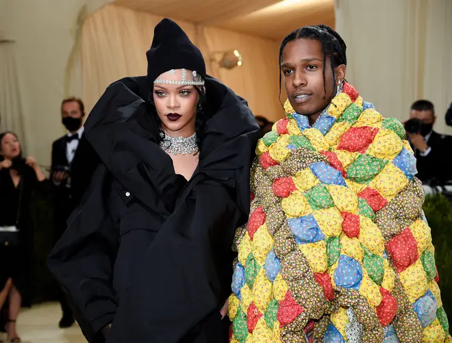 Rihanna and A$AP Rocky at the Met Gala 2021