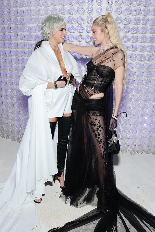 Cara Delevingne and Gigi Hadid at the Met Gala 2023