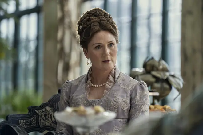 Ruth Gemmell plays Lady Violet Ledger Bridgerton in Queen Charlotte