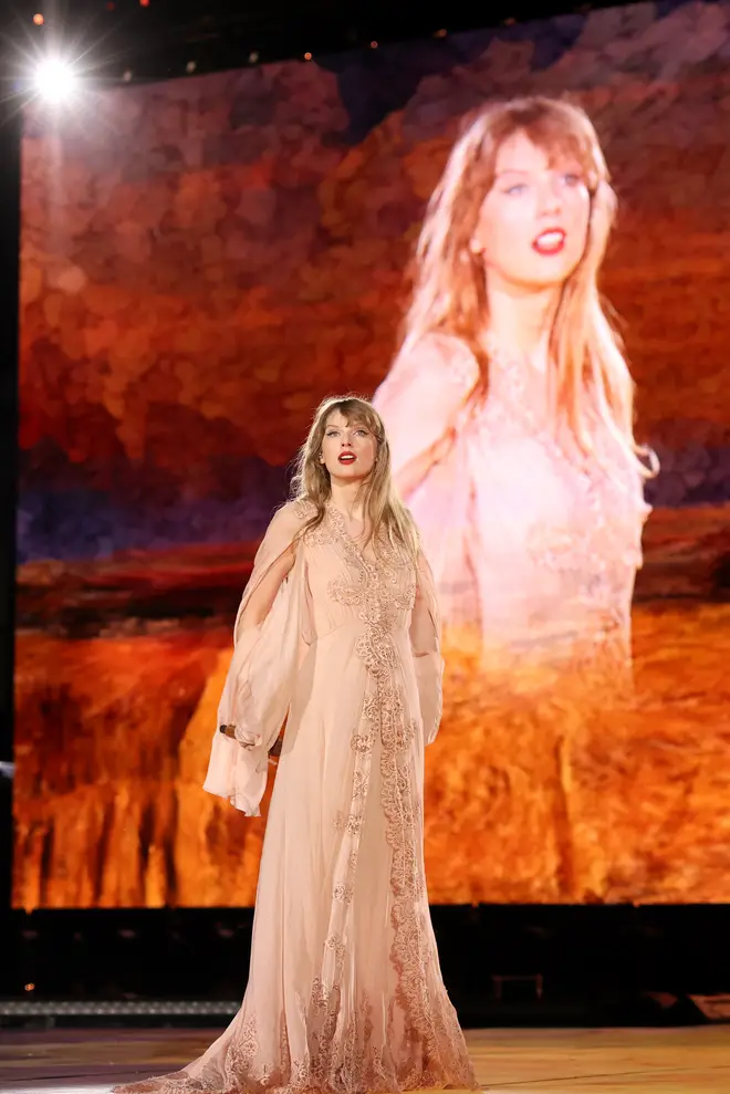 She debuted a new 'folklore' dress in Las Vegas