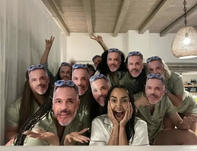 Leigh-Anne Pinnock's friends surprised her with face masks of Andre
