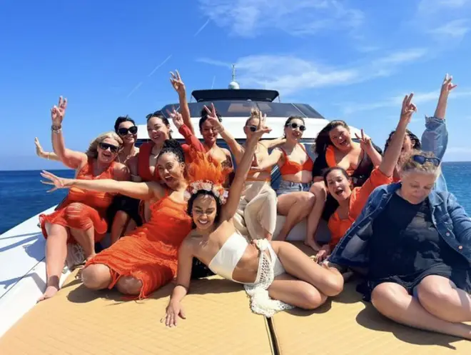 Leigh-Anne Pinnock's hen do squad wore matching colours the entire weekend