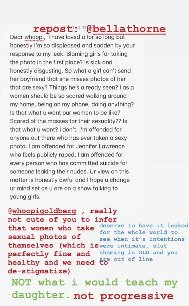 Dove Cameron's Instagram Story.
