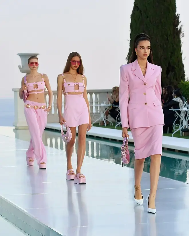 Baby pink featured heavily on the runway