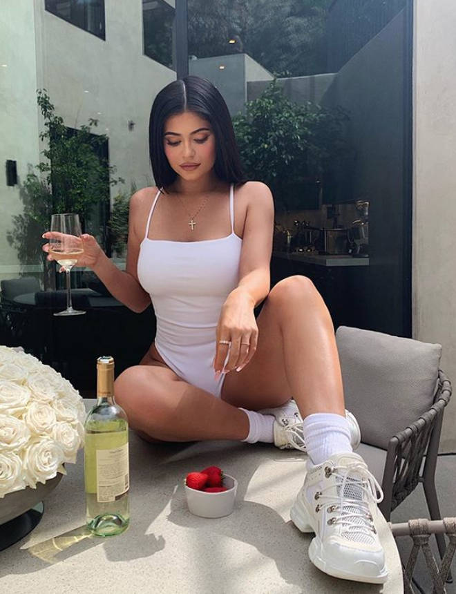 Kylie Jenner captioned this with 'another day of minding my own business'