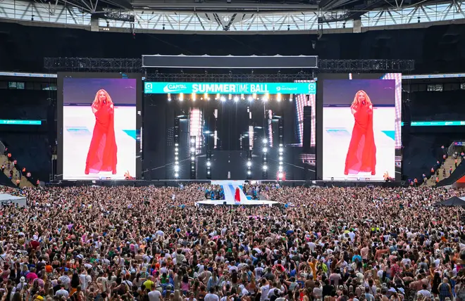 Kylie surprised 80,000 concert-goers at Wembley Stadium