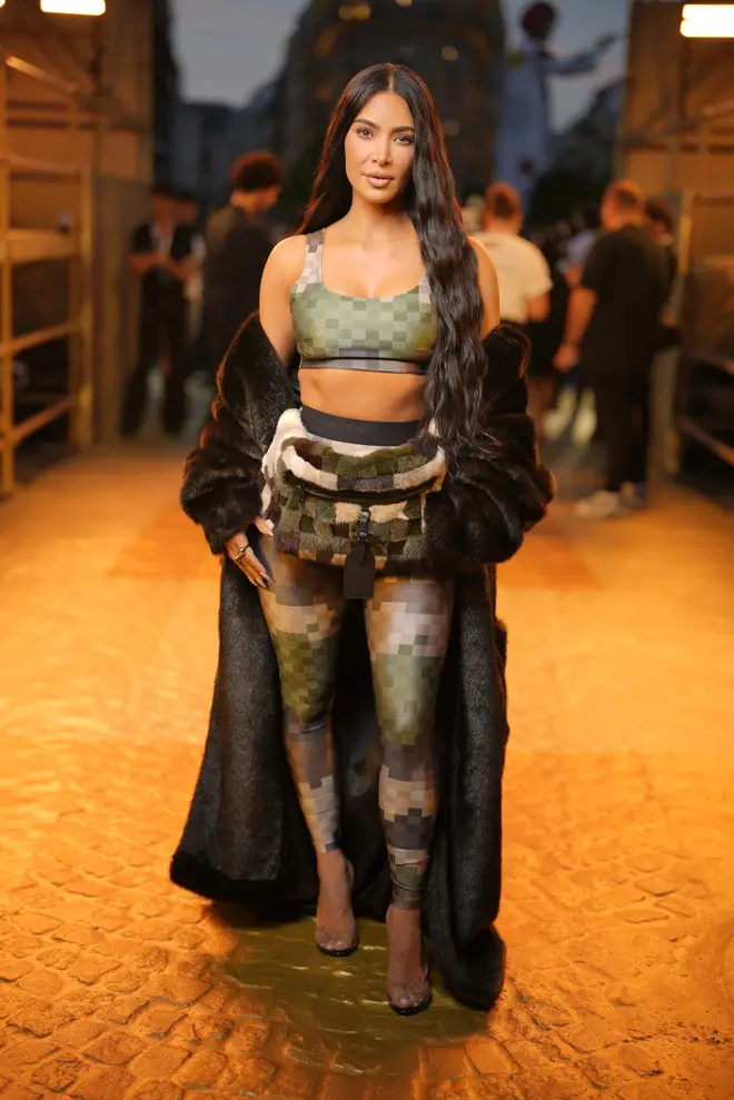 Kim Kardasian at the Louis Vuitton Spring 2024 Menswear Collection Runway Show