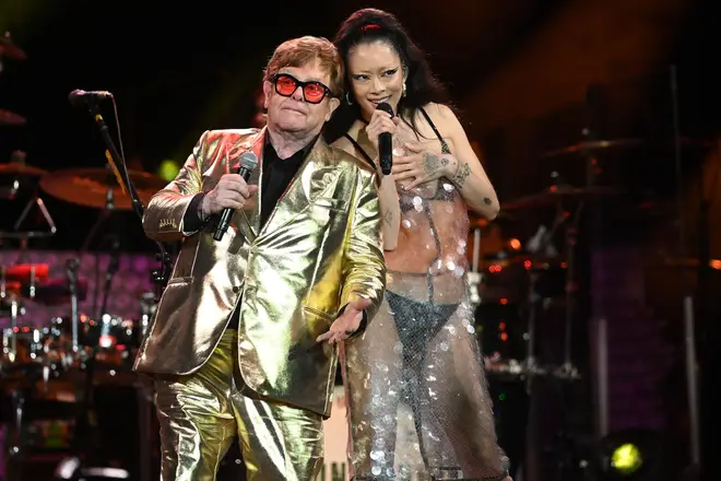 Elton John surprises the Glasto crowd with Rina Sawayama