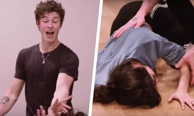 Camila Cabello gets dropped by Shawn Mendes in rehearsals