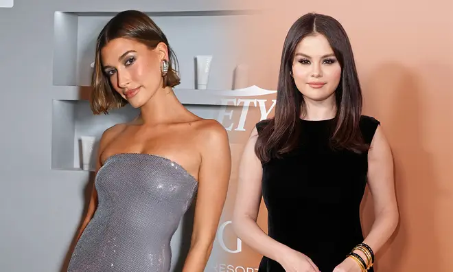 Hailey Bieber has slammed the 'dangerous narratives' of her 'made-up' feud with Selena Gomez
