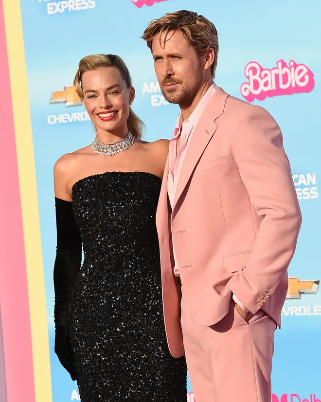 Margot Robbie and Ryan Gosling at the Barbie premiere