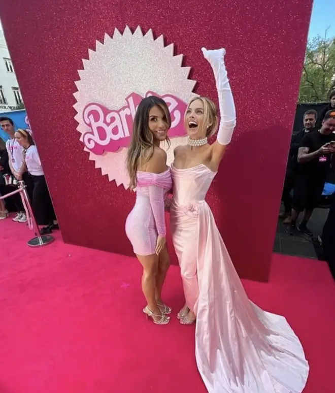 Margot Robbie and Love Island's Ekin-Su at the London Barbie premiere