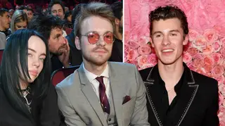 Billie Eilish, brother Finneas and Shawn Mendes
