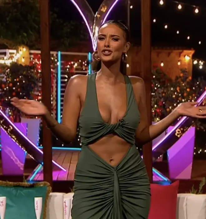 Maya Jama brought the khaki vibes to Aftersun with her cut-out dress