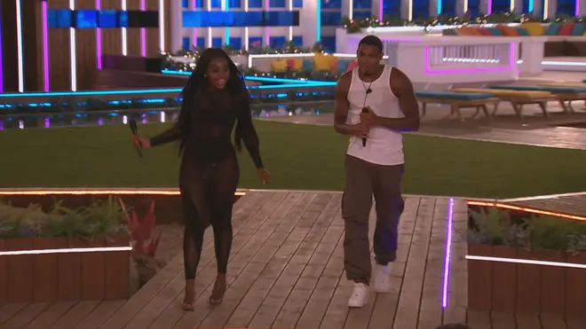 Whitney and Tyrique performed a rap for their co-stars