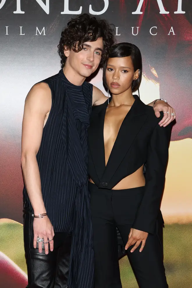 Timothée Chalamet and Taylor Russell attend the photocall for Bones And All