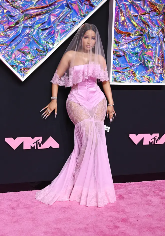Nicki Minaj wowed in a pink bridal gown at the MTV VMAs