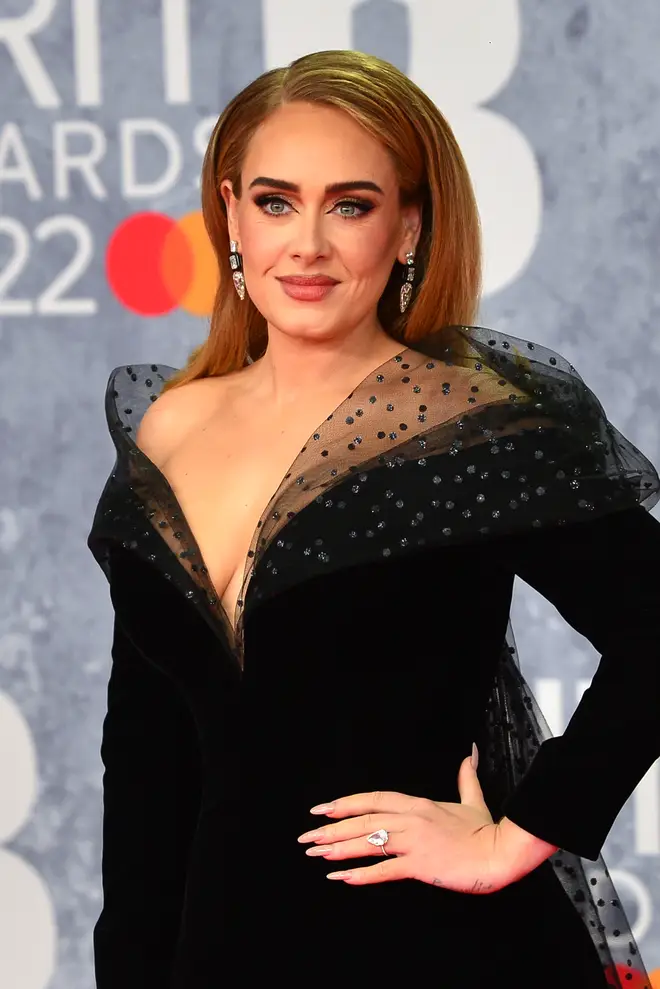 Fans couldn't help but notice Adele's engagement ring at the 2022 Brit Awards