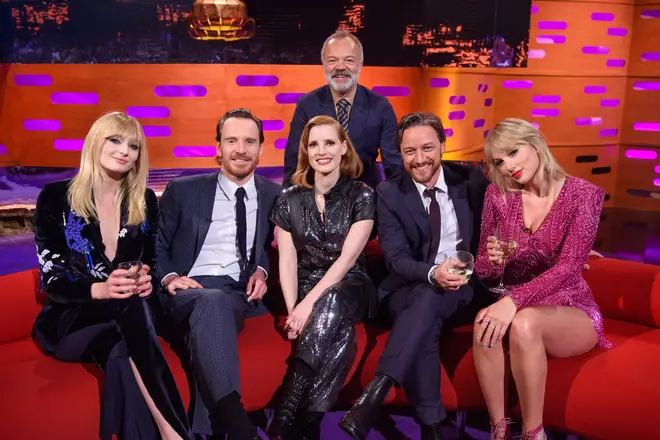 Sophie Turner and Taylor Swift on The Graham Norton Show in 2019